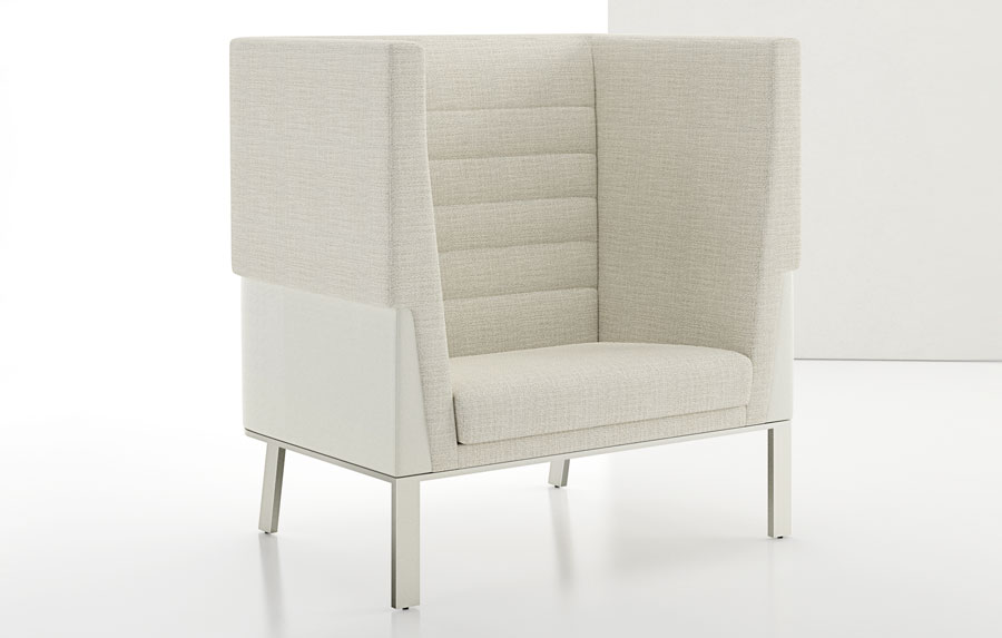 JS LC300HU Ava High Back XL Lounge Chair Uphol. Back